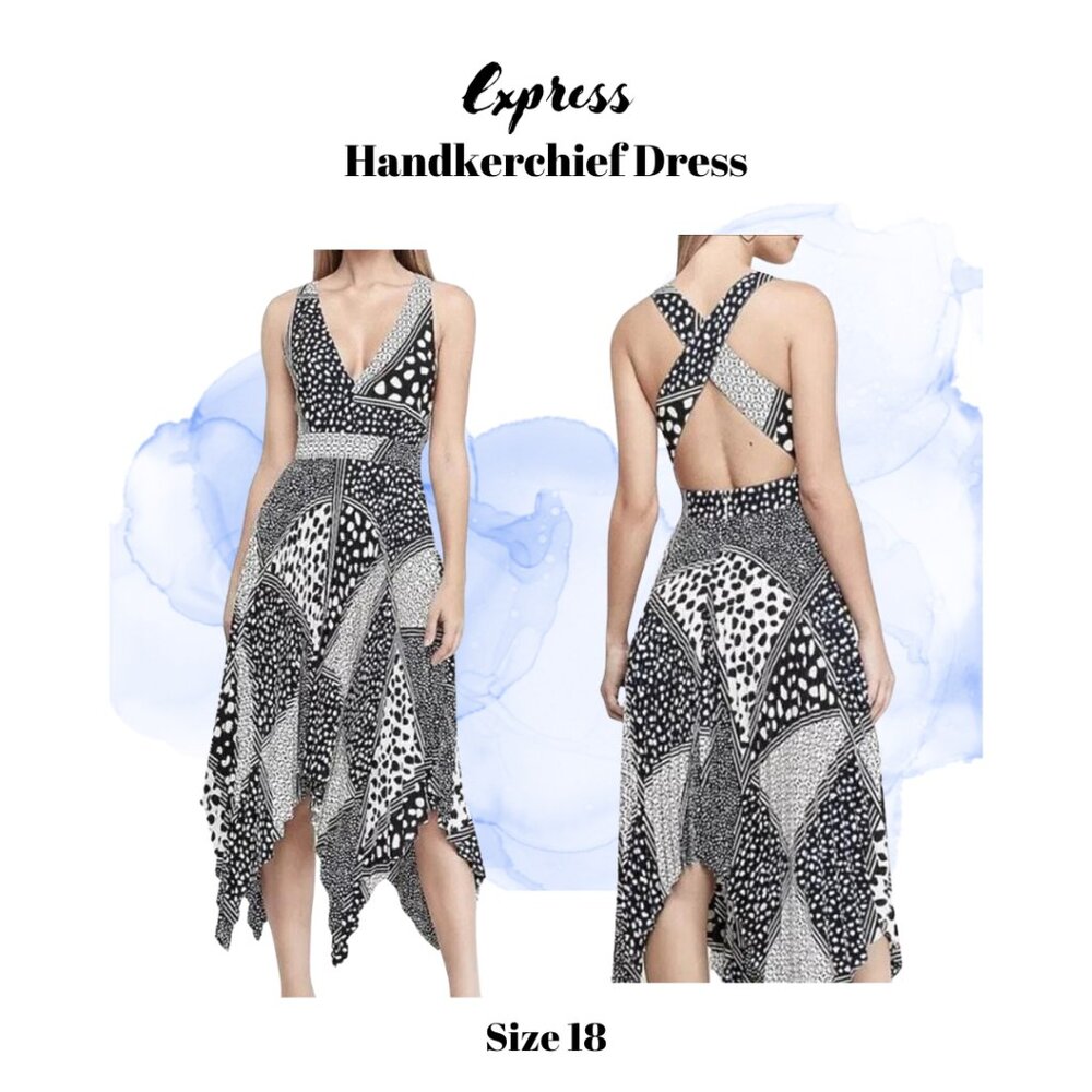 Express Asymmetrical V-Neck Dress